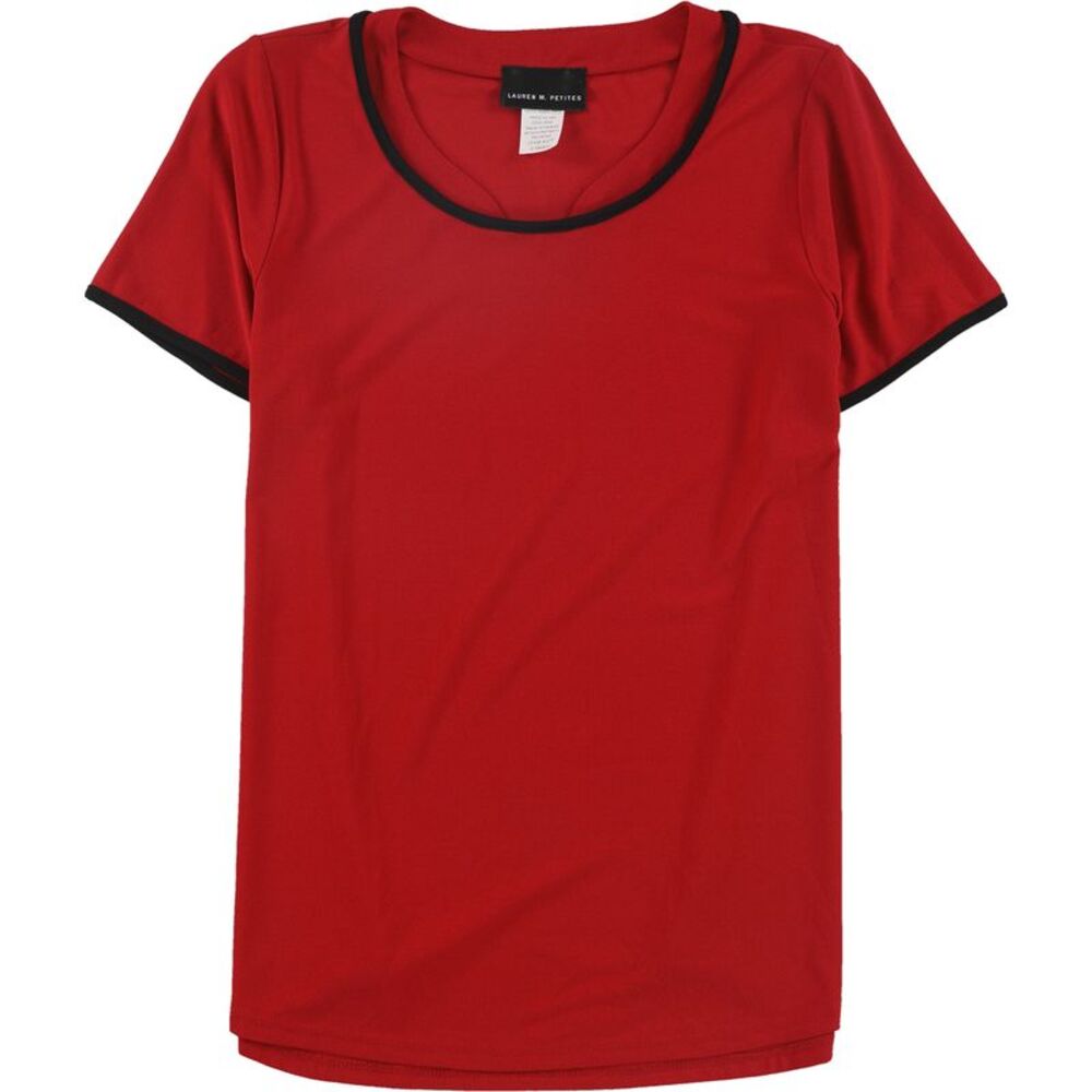 Lauren M. Petites Womens Piped Shell Blouse, NWT